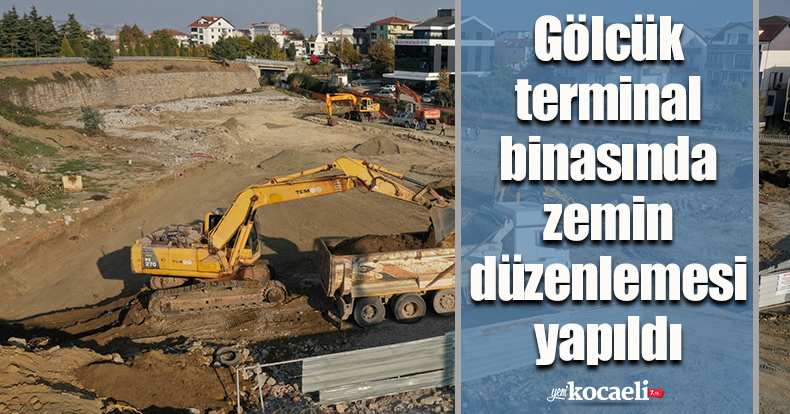 Gölcük terminal binasında zemin düzenlemesi yapıldı
