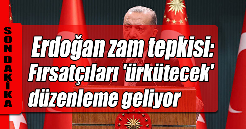 Cumhurbaşkanı Erdoğan zam tepkisi: Fırsatçıları 'ürkütecek' düzenleme geliyor