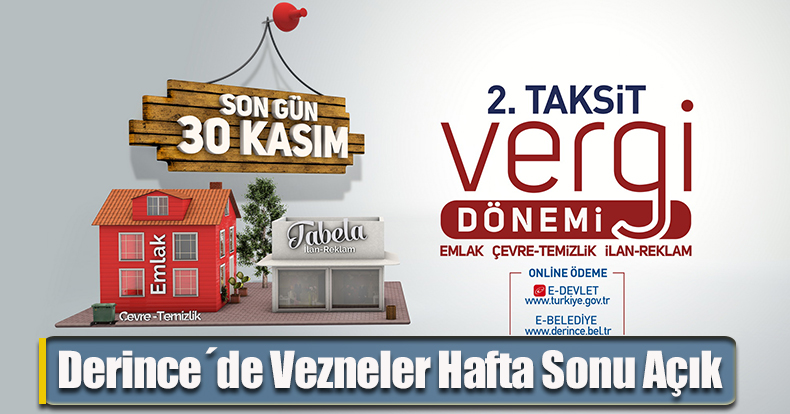 Derince´de Vezneler Hafta Sonu Açık