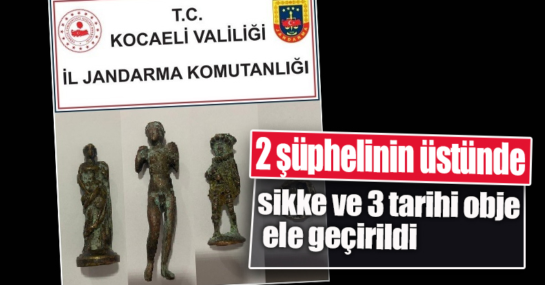 2 şüphelinin üstünde sikke ve 3 tarihi obje ele geçirildi