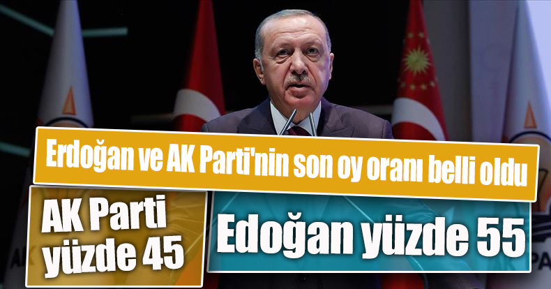 Erdoğan ve AK Parti'nin son oy oranı belli oldu