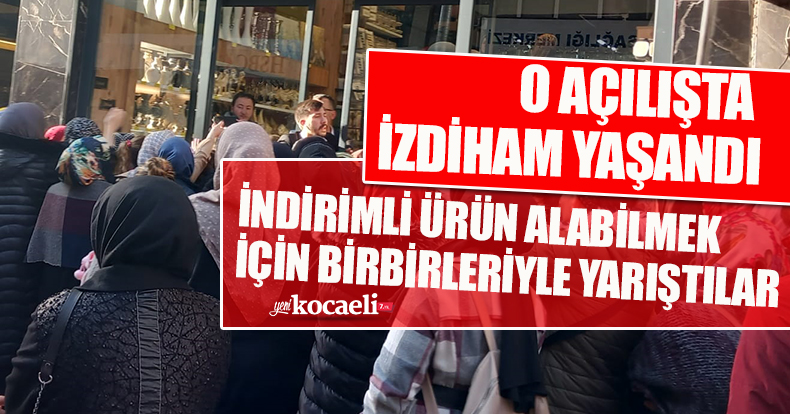 UCUZA ÜRÜN ALMAK STEYEN VATANDAŞALR İZDİHAM YARATTI 