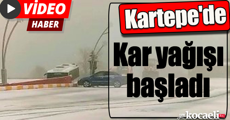 Kartepe'de kar yağışı başladı