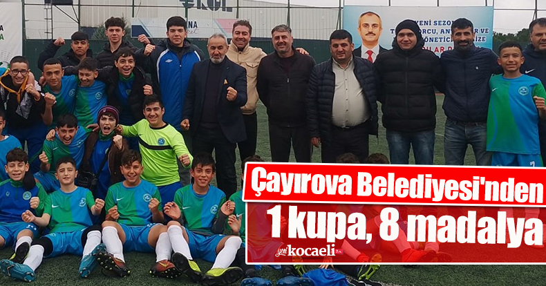 Çayırova Belediyesi'nden 1 kupa, 8 madalya