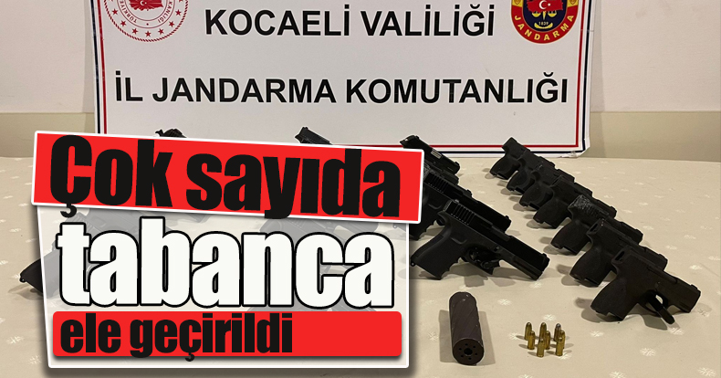 Çok sayıda tabanca ele geçirildi