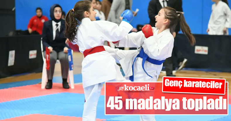 Genç karateciler 45 madalya topladı