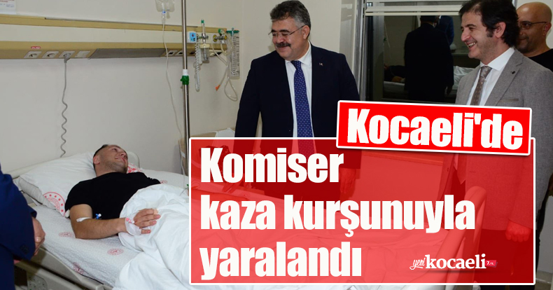 Komiser kaza kurşunuyla yaralandı
