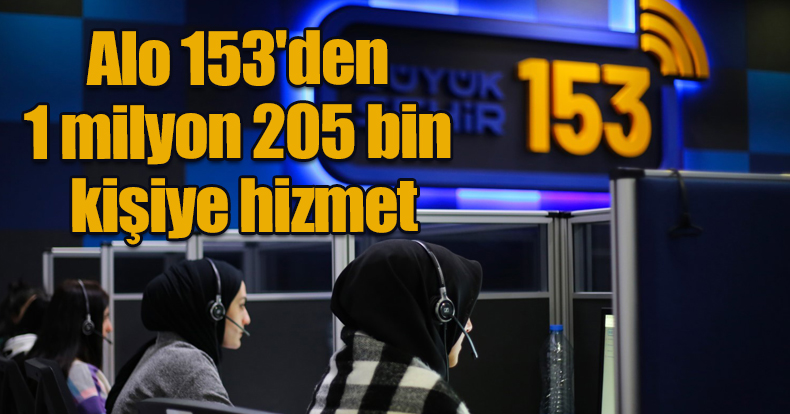 Alo 153'den 1 milyon 205 bin kişiye hizmet