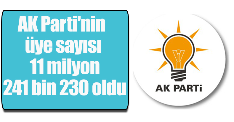 AK Parti'nin üye sayısı 11 milyon 241 bin 230 oldu