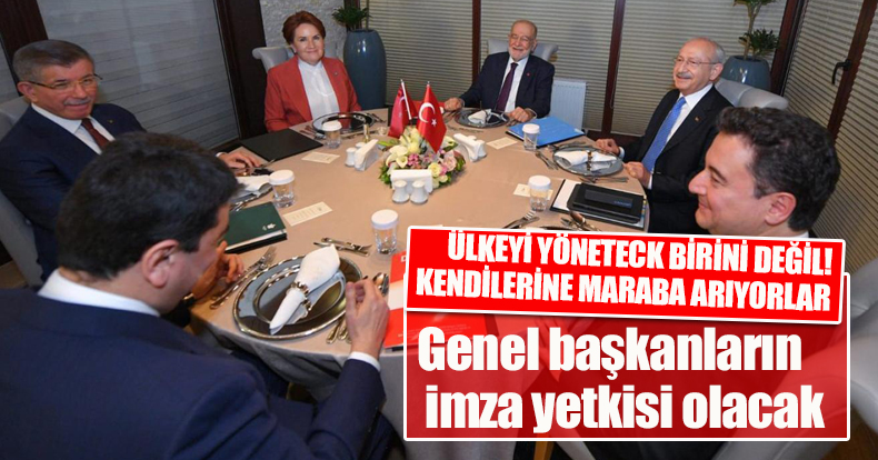 Masanın Adayı, Genel Başkanların Onayı Olmadan Karar Alamayacak