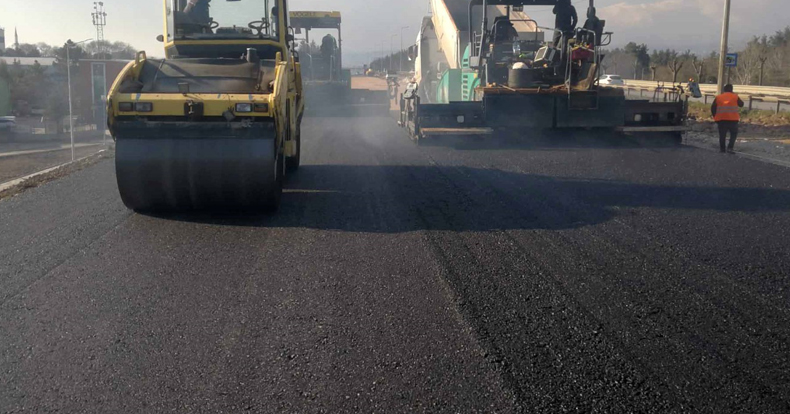D-100 Ankara istikameti asfaltlanmaya başladı