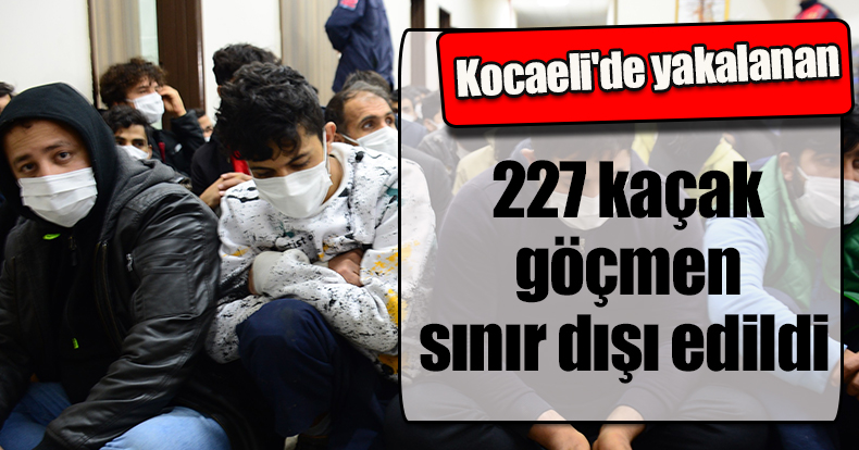 Kocaeli'de yakalanan 227 kaçak göçmen sınır dışı edildi