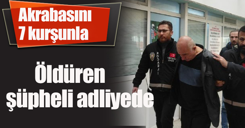 Akrabasını 7 kurşunla öldüren şüpheli adliyede