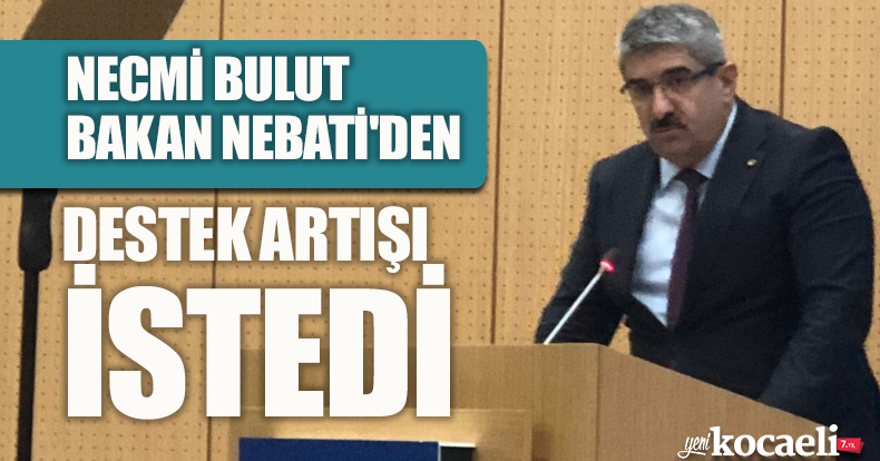 NECMİ BULUT BAKAN NEBATİ'DEN DESTEK ARTIŞI İSTEDİ