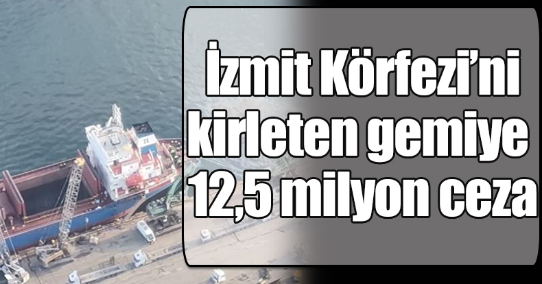 İzmit Körfezi’ni kirleten gemiye 12,5 milyon ceza