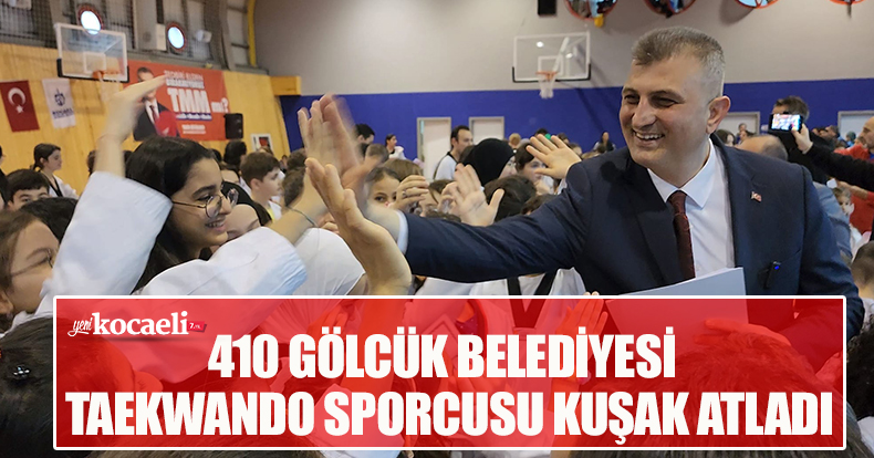 410 GÖLCÜK BELEDİYESİ TAEKWANDO SPORCUSU KUŞAK ATLADI
