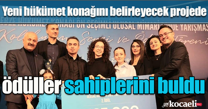 Gebze'nin yeni hükümet konağını belirleyecek projede ödüller sahiplerini buldu