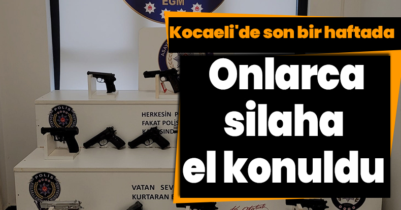 Kocaeli'de son bir haftada onlarca silaha el konuldu