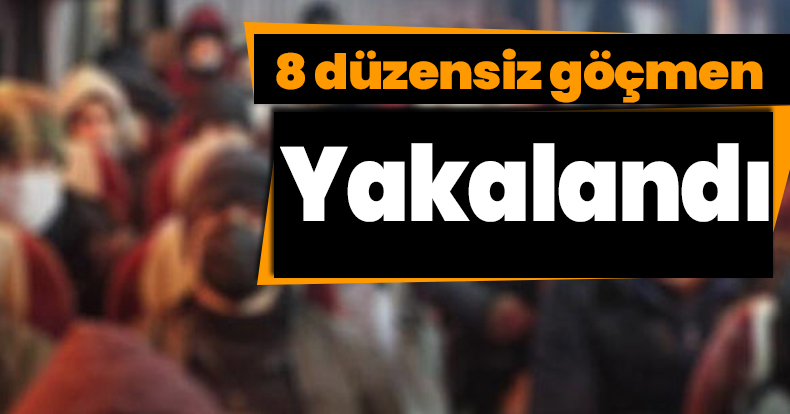 8 düzensiz göçmen yakalandı