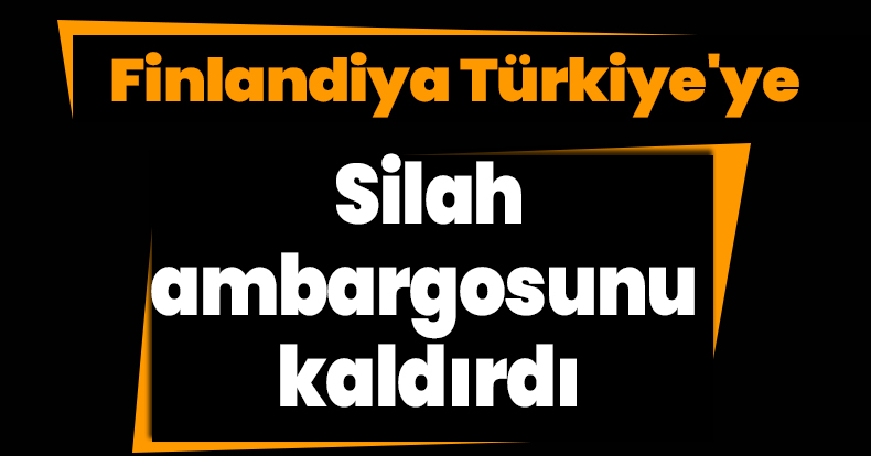 Finlandiya Türkiye'ye silah ambargosunu kaldırdı