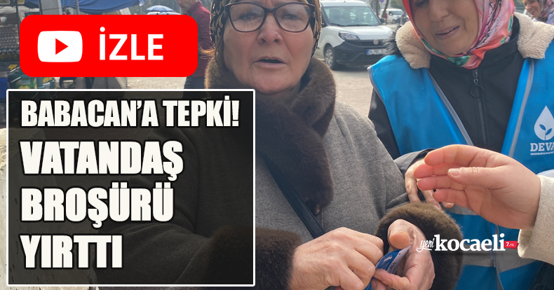 ALİ BABACAN’A TEPKİ VATANDAŞ BROŞÜRÜ YIRTTI