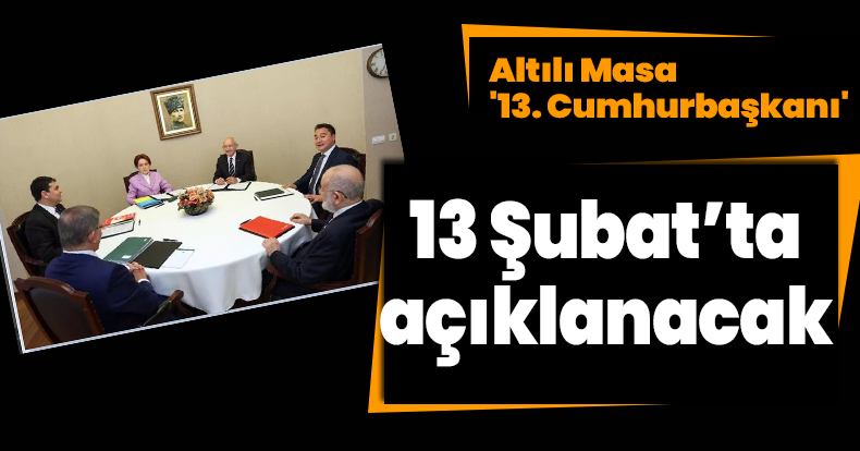  '13. Cumhurbaşkanı' 13 Şubat’ta açıklanacak
