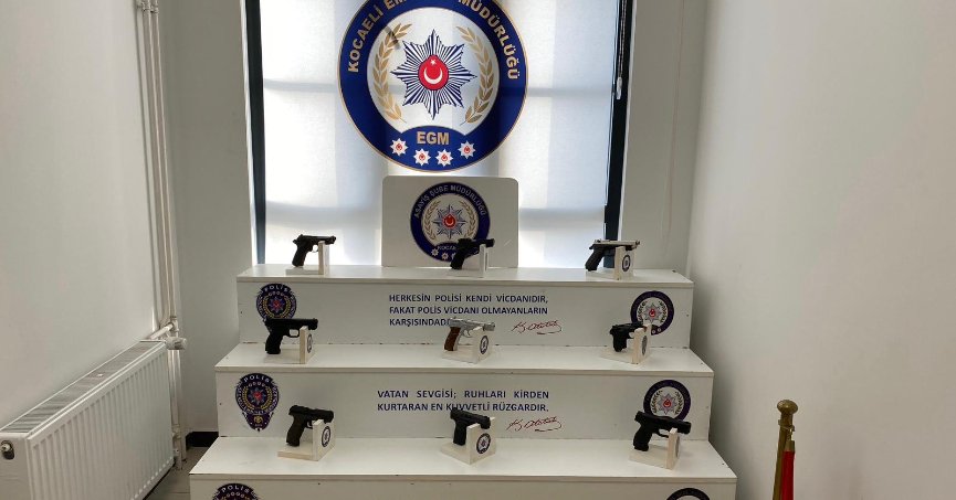 Kocaeli'de 34 silah ele geçirildi