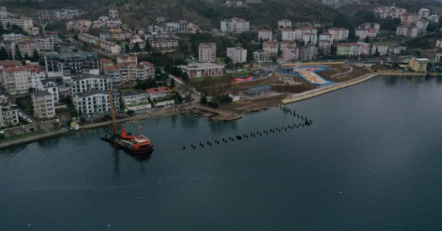 Değirmendere çekek yerine 85 kazık