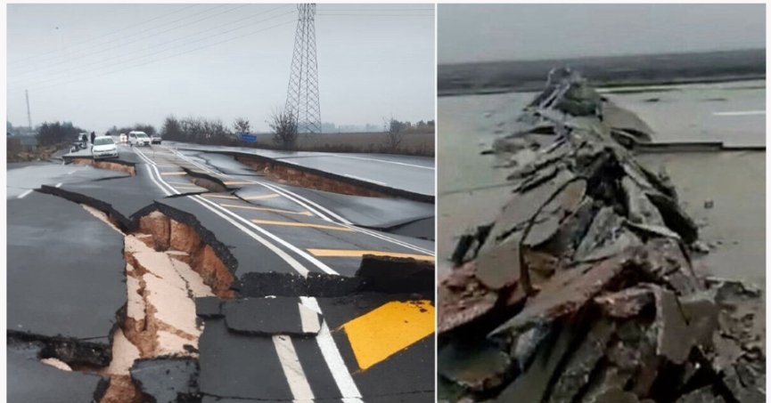 Deprem sonrası çok sayıda kentte yollar yarıldı