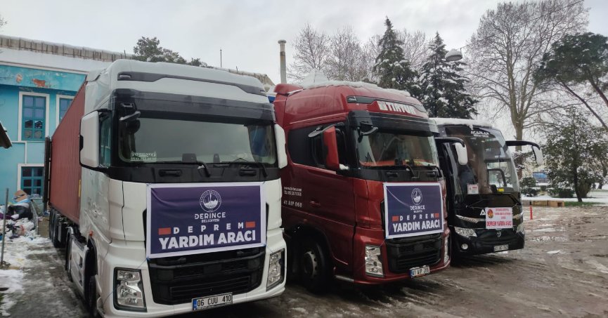Derince’den Deprem Bölgesine 28 Tır