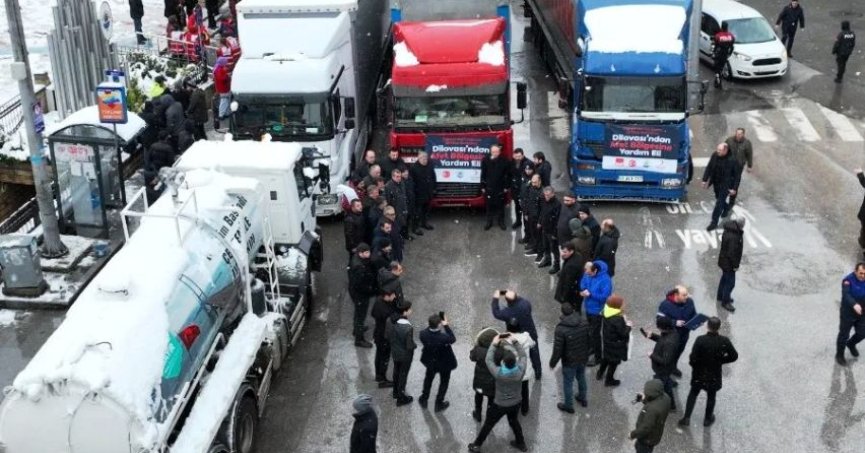 Başkan Şayir ve 65 kişilik ekip deprem bölgesinde     