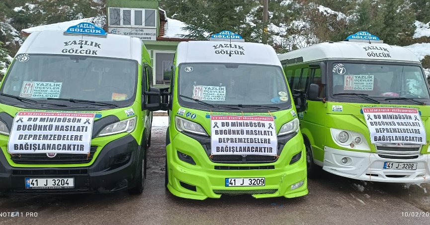 Yazlık- Gölcük Kooperatifi tüm hasılatı depremzedelere gönderecek