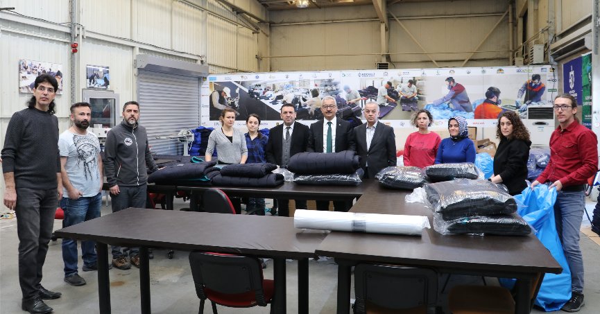 Kocaeli'de üretilen uyku tulumları Hatay'da