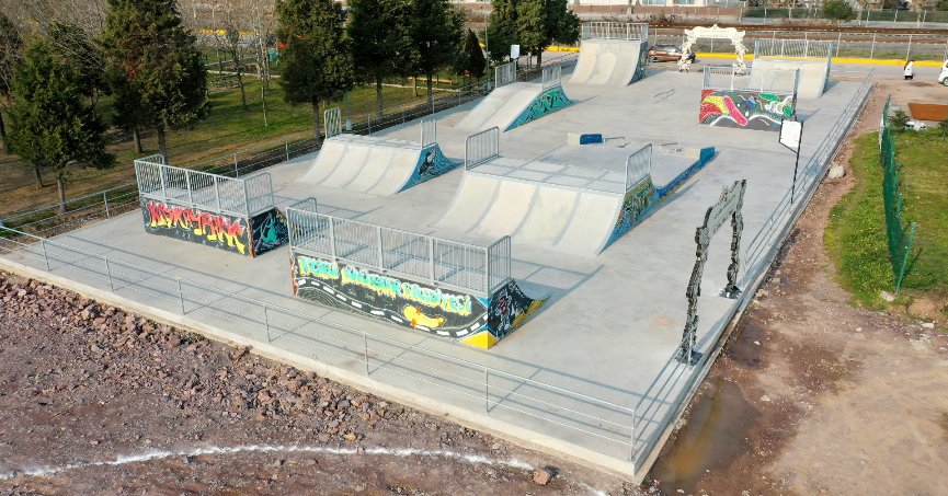 Körfezli gençlerin heyecanla beklediği  kaykay pisti tamamlandı