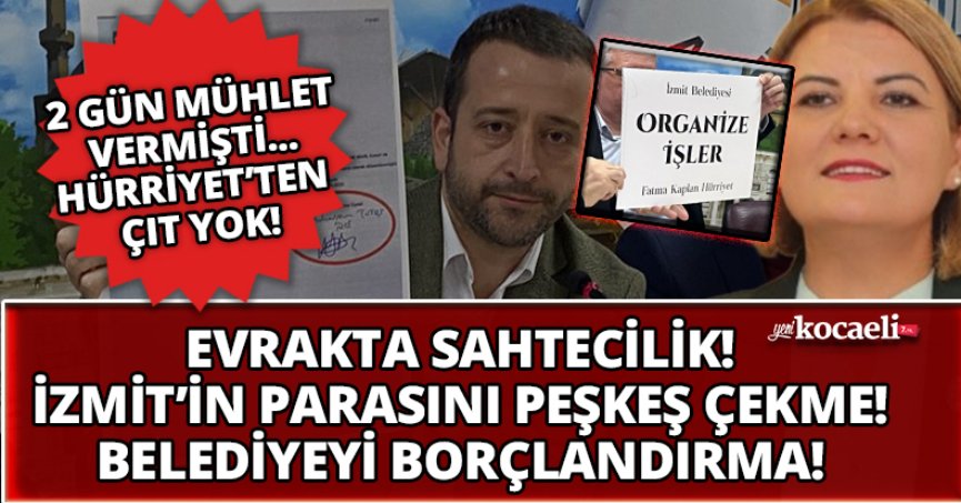 2 GÜN MÜHLET VERMİŞTİ... HÜRRİYET’TEN  ÇIT YOK!