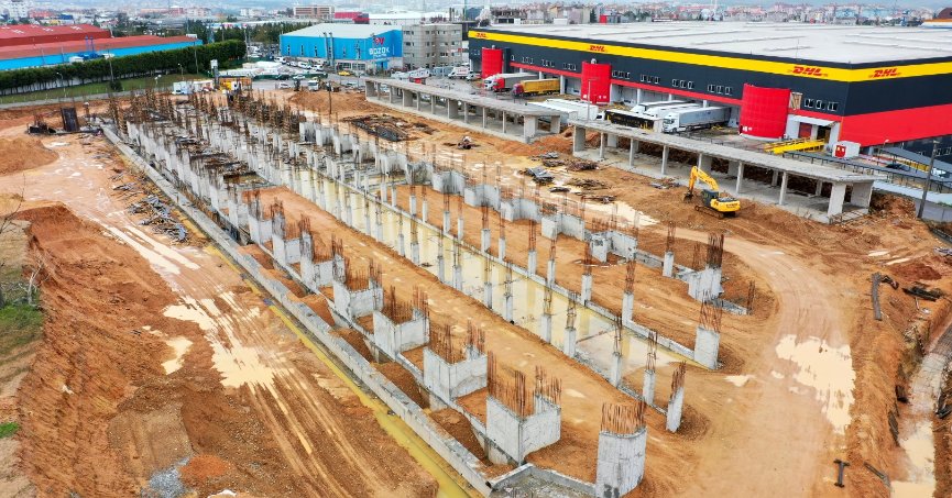 Yeni hal binası hızla yükseliyor