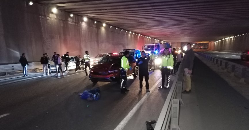 Tünelde şok kaza: Aracın çarptığı yaya hayatını kaybetti