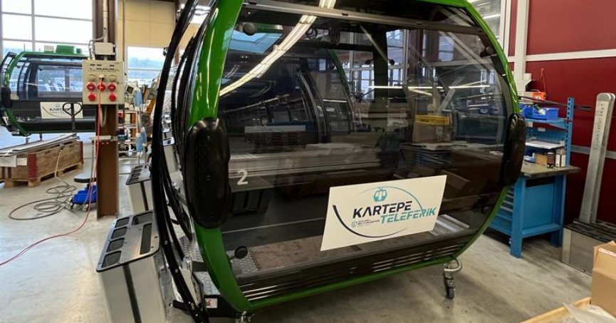 Teleferiğin panoramik kabinlerinin üretimine başlandı