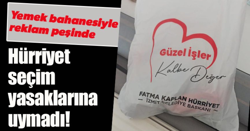 Yemek bahanesiyle reklam peşinde