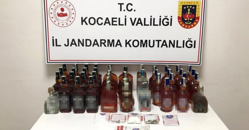 Kocaeli'de gümrük kaçağı alkol ele geçirildi