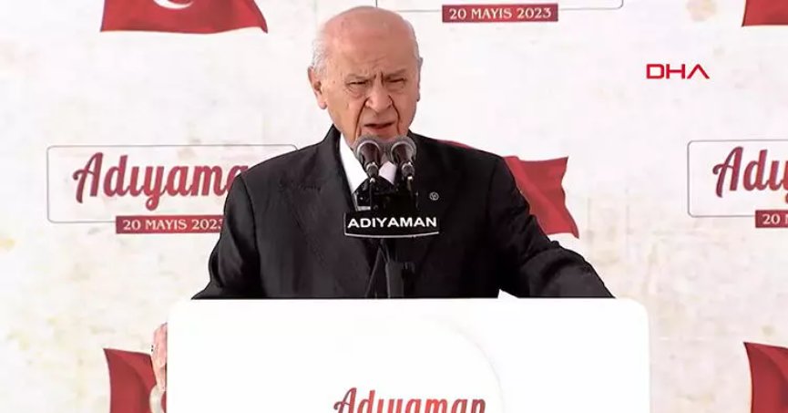MHP lideri Bahçeli, Adıyaman'da: Milletimizin gönlündeki aday Erdoğan'dır