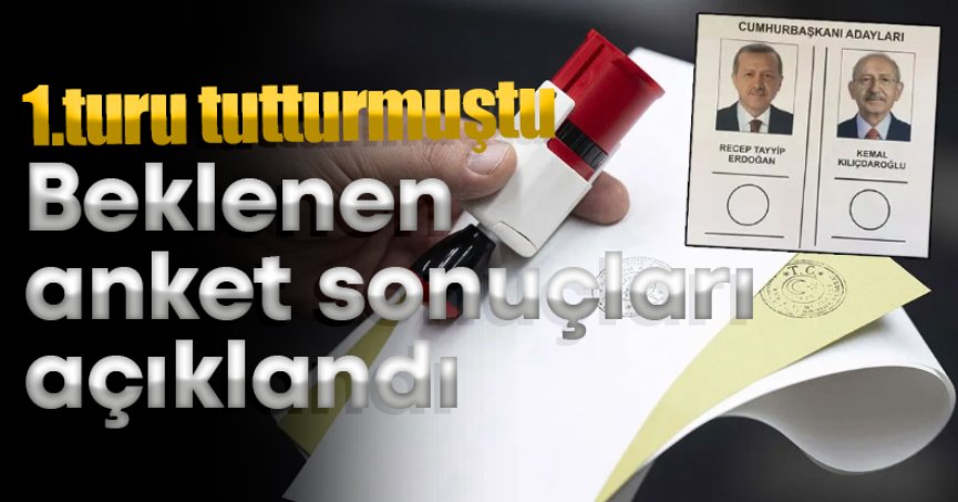 Beklenen anket sonuçları açıklandı.