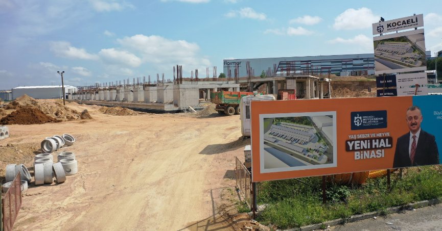 Yeni hal binasında ilerleme yüzde 40