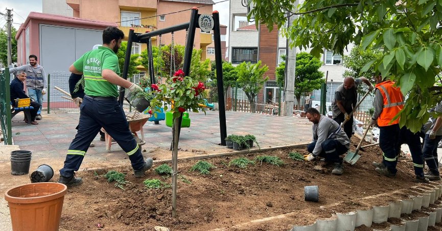 Çocuk parkının imalatı yalnızca 3 günde tamamlandı