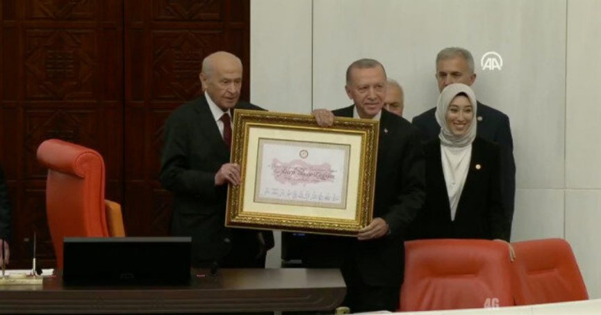 CUMHURBAŞKANI ERDOĞAN MAZBATASINI ALDI