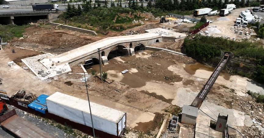 Tarihi Mimar Sinan Köprüsü restorasyonunda sona doğru