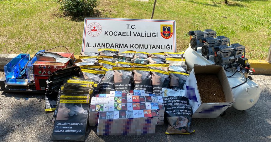 Kocaeli'de operasyon: 11 bin 680 bandrolsüz makaron ele geçirildi