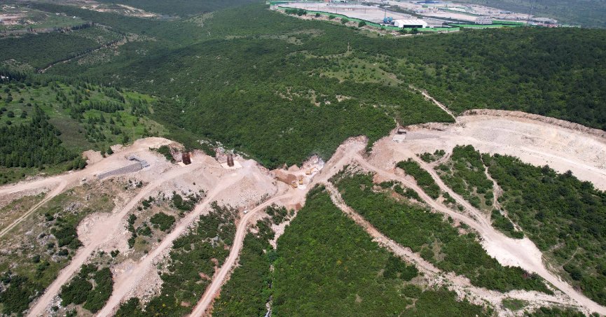 Dilovası Devlet Hastanesi bağlantı yolu ilerliyor