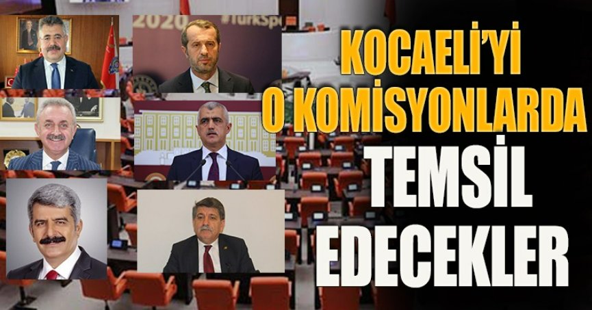 KOCAELİ’Yİ O KOMİSYONLARDA TEMSİL EDECEKLER