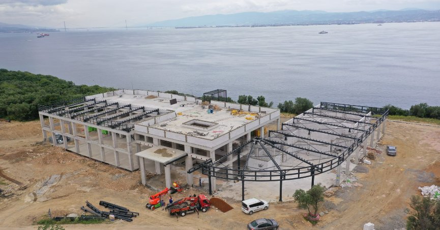 Darıca Millet Bahçesi 3. Etap’ta Millet Kıraathanesinin kaba inşaatı tamam